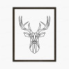 Geometric Deer Head Canvas Art Print Poster, Wall Pictures for Home Decoration, Wall decor FA221-9