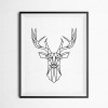 Geometric Deer Head Canvas Art Print Poster, Wall Pictures for Home Decoration, Wall decor FA221-9
