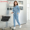 Loose Cargo Overalls Jeans For Women Denim Rompers Jumpsuit