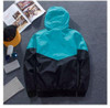 Spring Patchwork Reflective Waterproof Windbreaker Men Coat