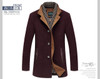 Winter Men Splice Woolen Jacket