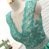 New Green Evening Dresses 2019 A-line V-neck Cap Sleeves Beaded Lace Elegant Long Evening Gown Prom Dress Prom Gown