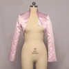 Stain Pink Wedding Top Bolero Wraps Bridal Jacket Cape Mariage Long Sleeves Red Bridal Bolero Coat Bolerko Damskie