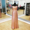 Simple Spaghetti Straps Sleeveless Sequin Bridesmaid Long Prom Dresses
