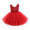 Princess Kids Baby Dress For Girls Fancy Wedding Dress Sleeveless Sequins Party Birthday Baptism Dress For Girl Summer Dresses
