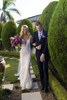 Deep V Neck Mermaid Wedding Gowns,Floor Length Sheer Wedding Dress OMW56