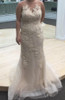 Trumpet Court Train Sheer Neck Sleeveless Appliques Wedding Gown,Wedding Dress W174