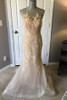 Trumpet Court Train Sheer Neck Sleeveless Appliques Wedding Gown,Wedding Dress W174