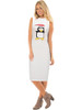 Stylish Women Xmas dress bodycon round neck sleeveless ladies casual party dress