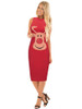 Stylish Women Xmas dress bodycon round neck sleeveless ladies casual party dress