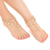 Summer wild beach sandals Multi-layered pearl diamond pendant Foot Anklet