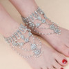 Summer wild beach sandals Multi-layered pearl diamond pendant Foot Anklet