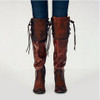 Vintage Chunky Heels Luce-up Knee High Boots