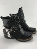Women Rivet Square Heel Boots