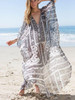 Oversized Chiffon Beach Blouse Holiday Sun Protection Cover-Up