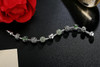 Antique Silver Charm Love and Flower Beads Bracelet Bangle Women Wedding Jewelry Antique Silver Charm Love and Flower Beads Bracelet Bangle Women Wedding Jewelry