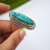 Vintage Look  Personality Green Oval  Ring