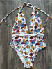 Sexy V-Neck High Waist Floral Printed Swimsuit
