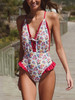 Sweet Print Floral Ins Style One Piece Swimsuit