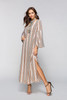 2018 new arrival Print dress V-neck speaker sleeve original ladies