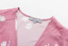 New Lotus leaf print A Hem V-neck chiffon short-sleeved dress