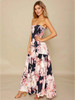 Sexy Strapless Backless Floral Print Boho Beach Maxi Dress Sexy Strapless Backless Floral Print Boho Beach Maxi Dress