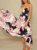 Sexy Strapless Backless Floral Print Boho Beach Maxi Dress Sexy Strapless Backless Floral Print Boho Beach Maxi Dress