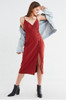 Sexy Spaghetti Strap Backless Button Split Beach Dress