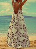Printed Spaghetti Strap Bohemia Beach Maxi Dress
