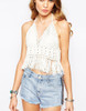 Sexy Halter Knit Tassel Bohemia Beach Tops
