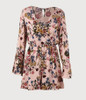 Floral Print V Neck Long Sleeve High Waist Rompers