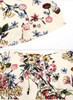 Floral Print V Neck Long Sleeve High Waist Rompers