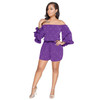 Polka Dot Off Shoulder Long Sleeve High Waist Jumpsuit Rompers Polka Dot Off Shoulder Long Sleeve High Waist Jumpsuit Rompers