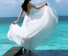 Spaghetti Strap Backless Irregular Beach Maxi Long Dress