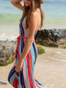 Summer Spaghetti Strap Print Beach Maxi Dress