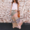Boho Geometry Printed Elastic Waist Skirt