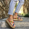 Casual Open Toe Flat Flexible Flip Flop High Heels Sandals
