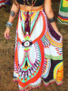 Print Boho High Waist Big Hem Skirt