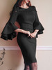 Round Neck Solid Color Bodycon Mini Dress