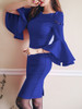 Round Neck Solid Color Bodycon Mini Dress