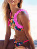 Sexy Floral Printed Beach Two Pieces Bikini Swimsuit