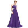 Sleeveless One Shoulder Evening Maxi Dress