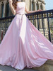 Solid Color Sleeveless Round Neck Evening Maxi Long Dress