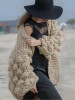 Knit Hollow Long Sleeve Cardigan Outwear Sweater Knit Hollow Long Sleeve Cardigan Outwear Sweater