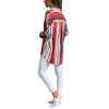 New Fashion Color Stripes Long Sleeves Loose Shirt