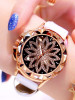 Luxury Shining Rotation Rhinestone Crystal Bracelet Wristwatch