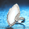 Fashion Big Opal Rings Rhinestone Finger Signet Ring Engagement Jewelry