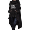 Casual Halloween Cape Cloak Good Witch Irregular Cowl Neck Hoodie Coat