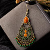 Bohemian Ethnic Acrylic Beads Tassel Dangling Earrings Jewelry
