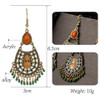 Bohemian Ethnic Acrylic Beads Tassel Dangling Earrings Jewelry